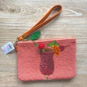 Beaded Wristlet Vacation Clutch Purse wallet